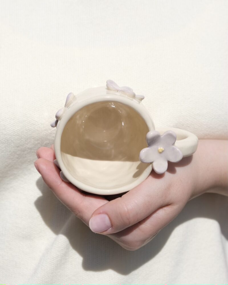 Zestaw Espresso z Fioletowymi Kwiatkami - obrazek 5
