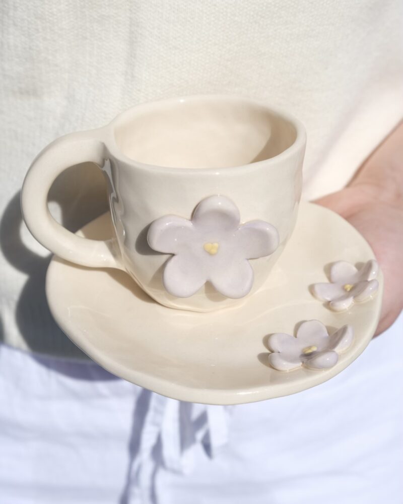 Espresso Set with Flower