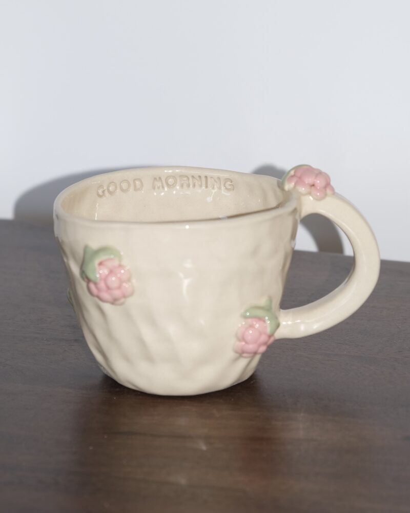 Outlet! Rasberry Mug "Good Morning"