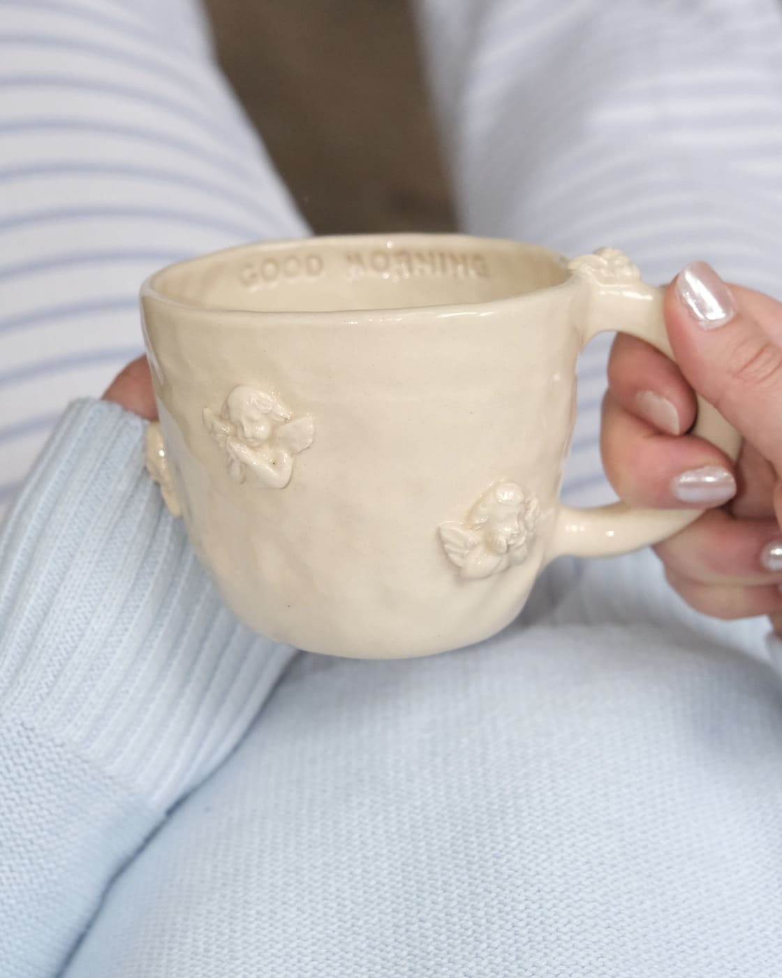 Mug with Angels "Good Morning" - Image 2