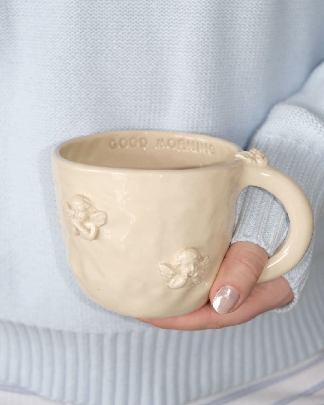Mug with Angels "Good Morning" - Image 3