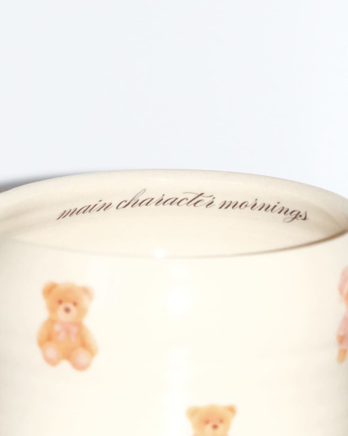 Matcha Bowl with Pink Bears - Image 2