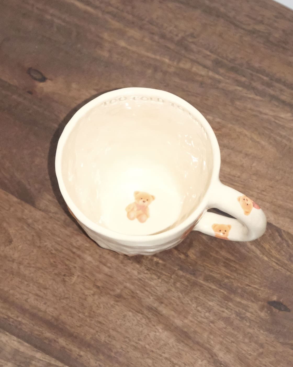 Mug with Red Bears"Too cold to care" - Image 4