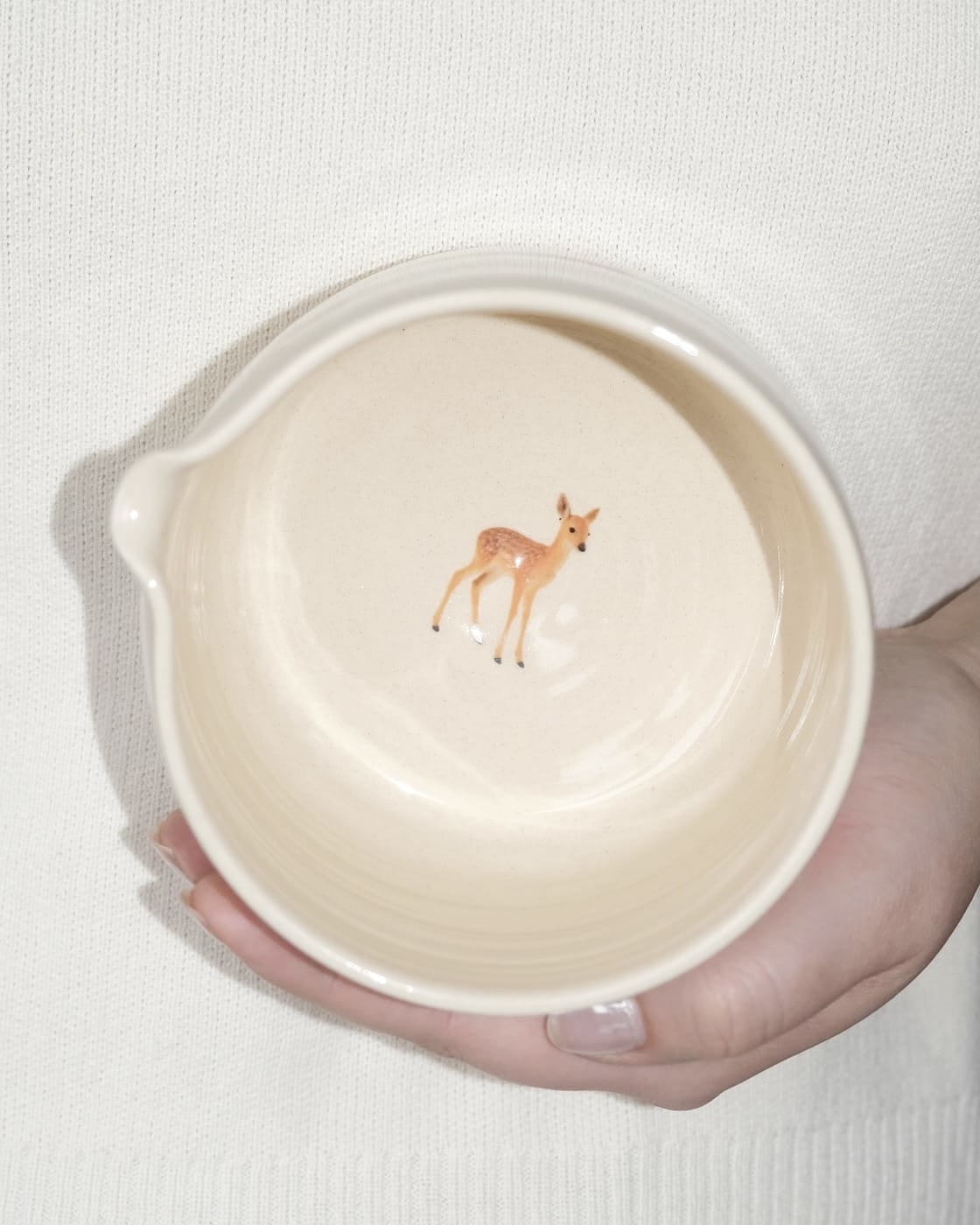 Matcha Bowl with Deers - Image 2