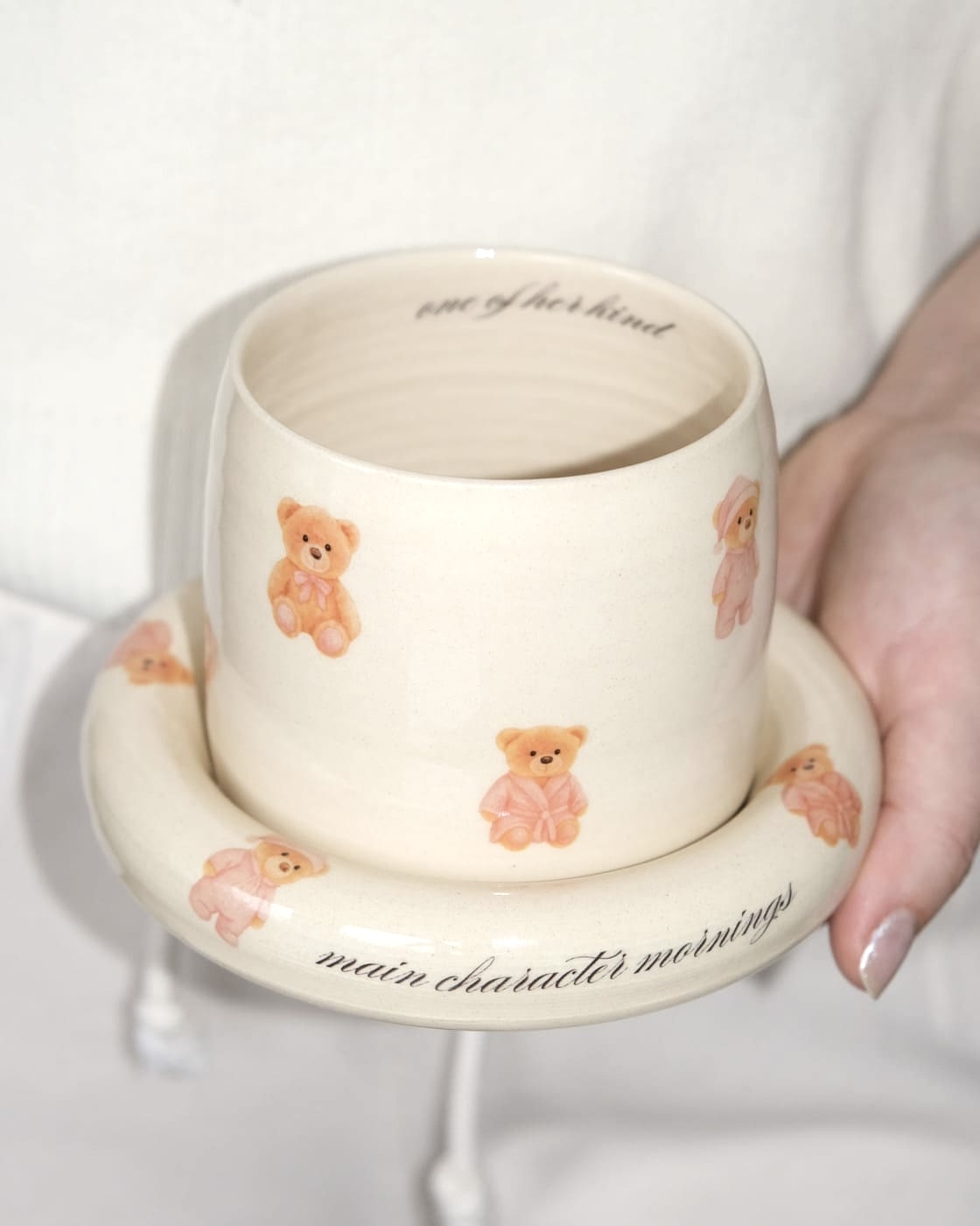 Set with Pink Bears "One of Her Kind"