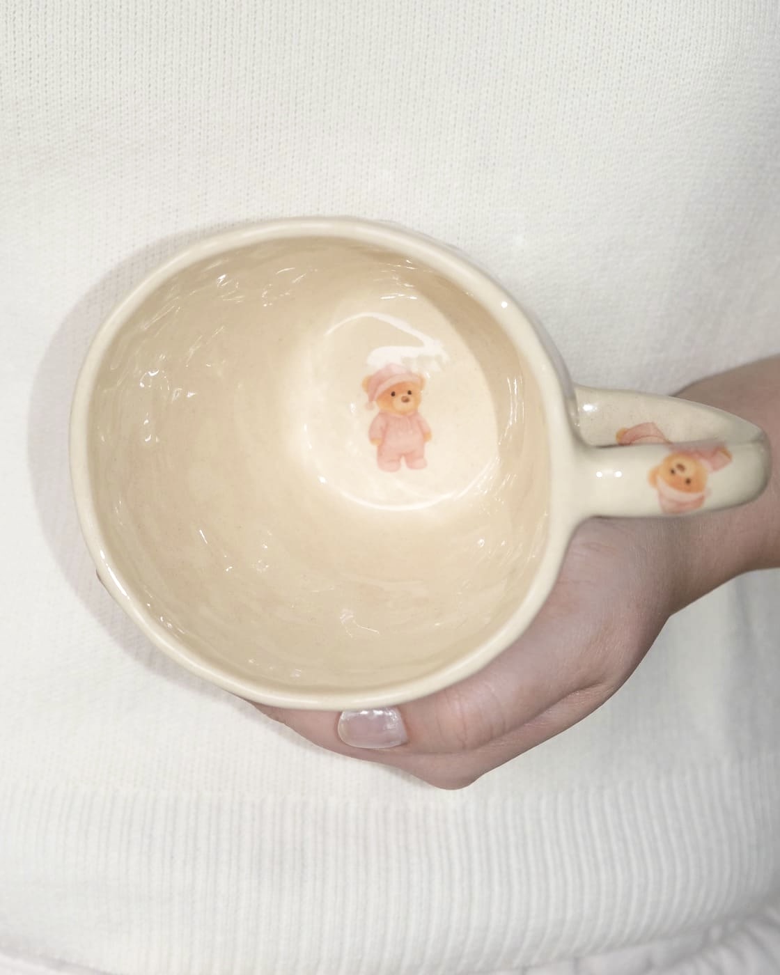 Mug with Pink Bears "Too cold to care" - Image 2