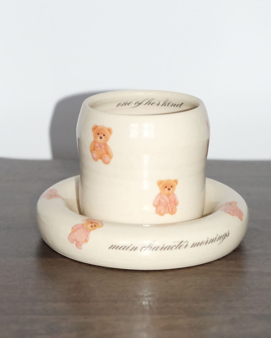 OUTLET! Set with Pink Bears "One of Her Kind"