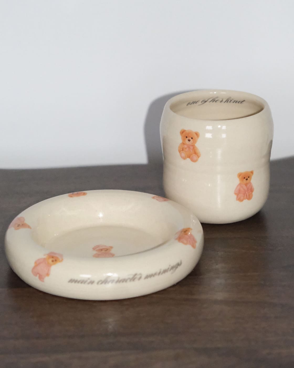 OUTLET! Set with Pink Bears "One of Her Kind" - Image 2