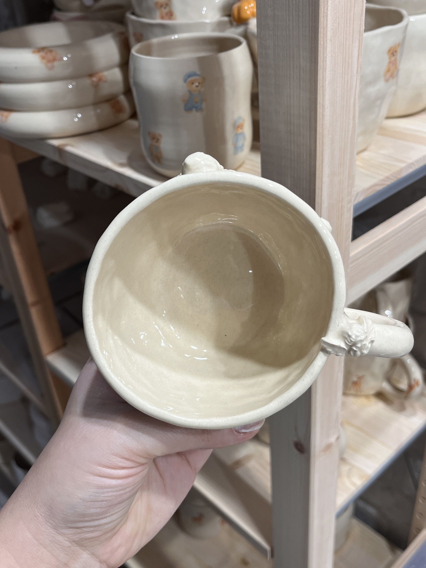 OUTLET! Medium Mug with Angels - OVAL - Image 3