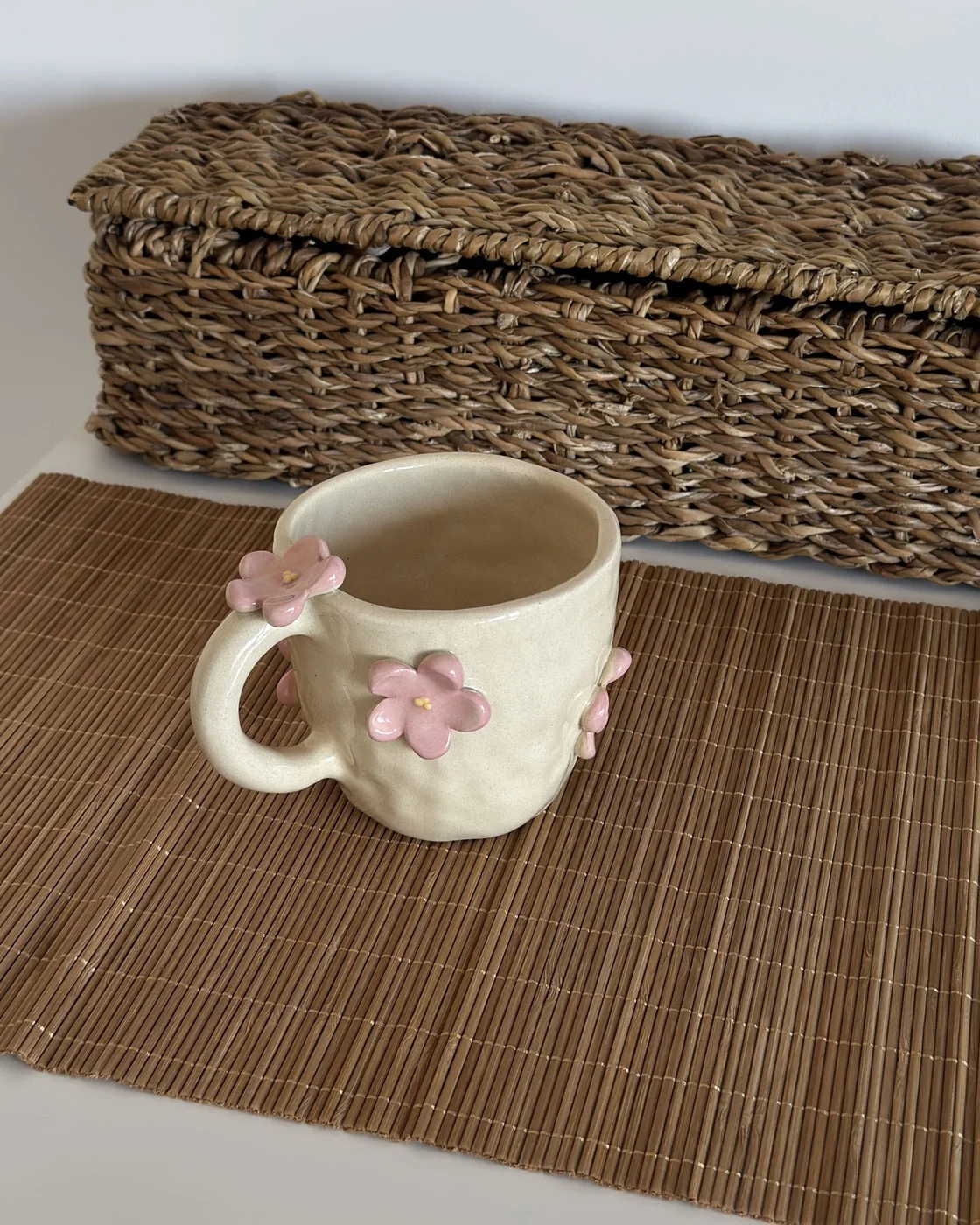 Kubek w Różowe Kwiatki "Good Morning" - obrazek 2