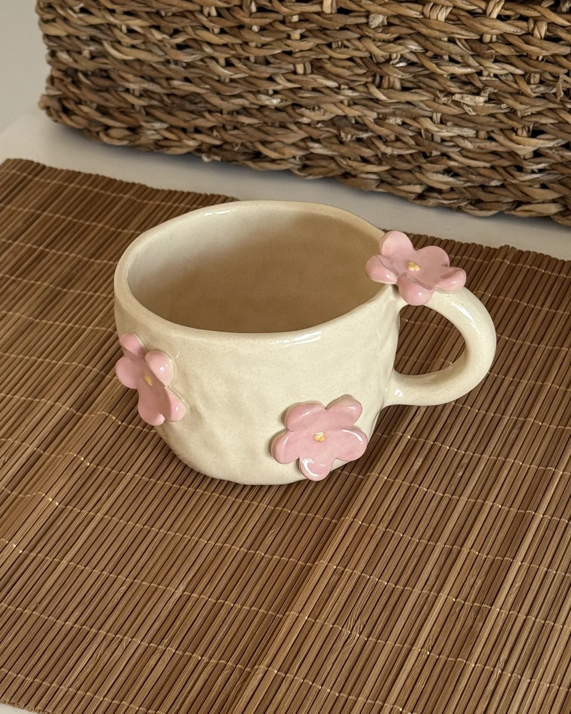 Kubek w Różowe Kwiatki