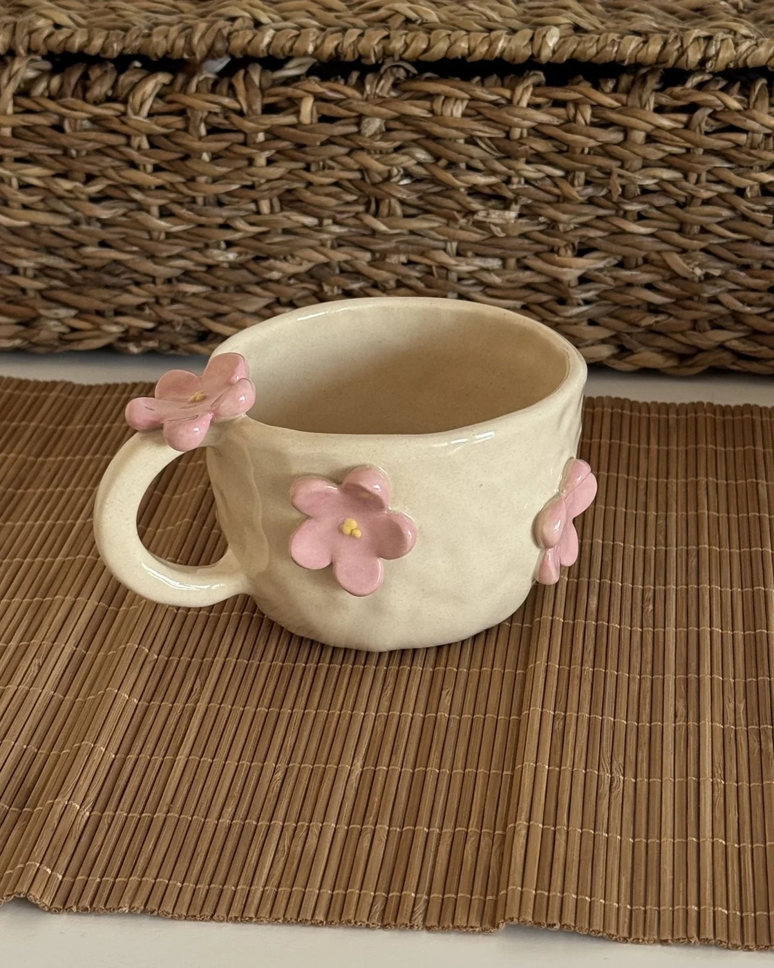 Kubek w Różowe Kwiatki - obrazek 2