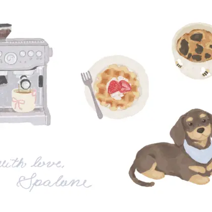 Arkusz Naklejek "Coffee & Waffles"