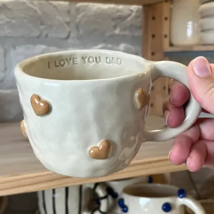 OUTLET! Kubek w Serduszka "I Love You Dad" - pęknięcie pod uchwytem