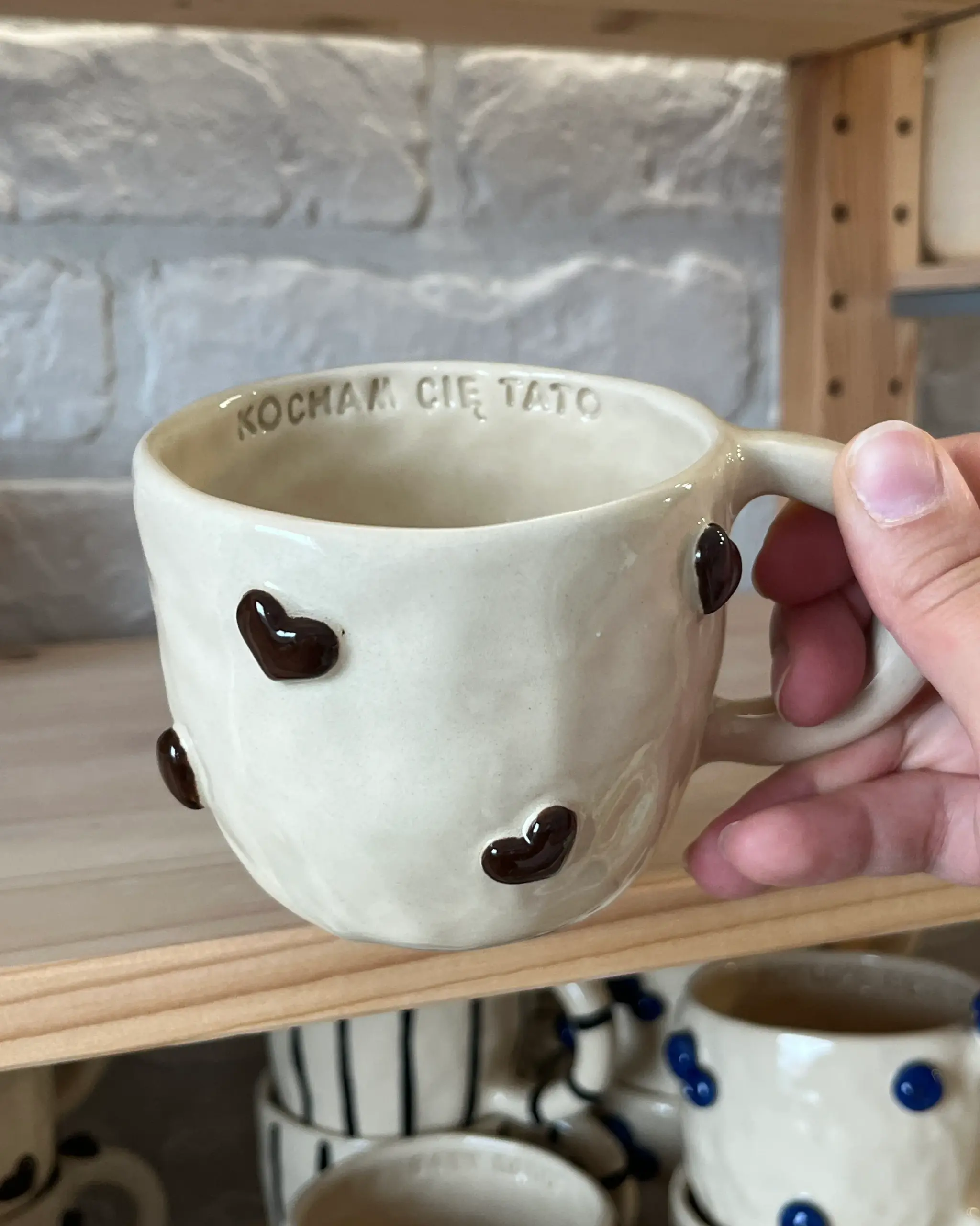 OUTLET! Kubek w Serduszka "Kocham Cię Tato" - nierówna krawędź