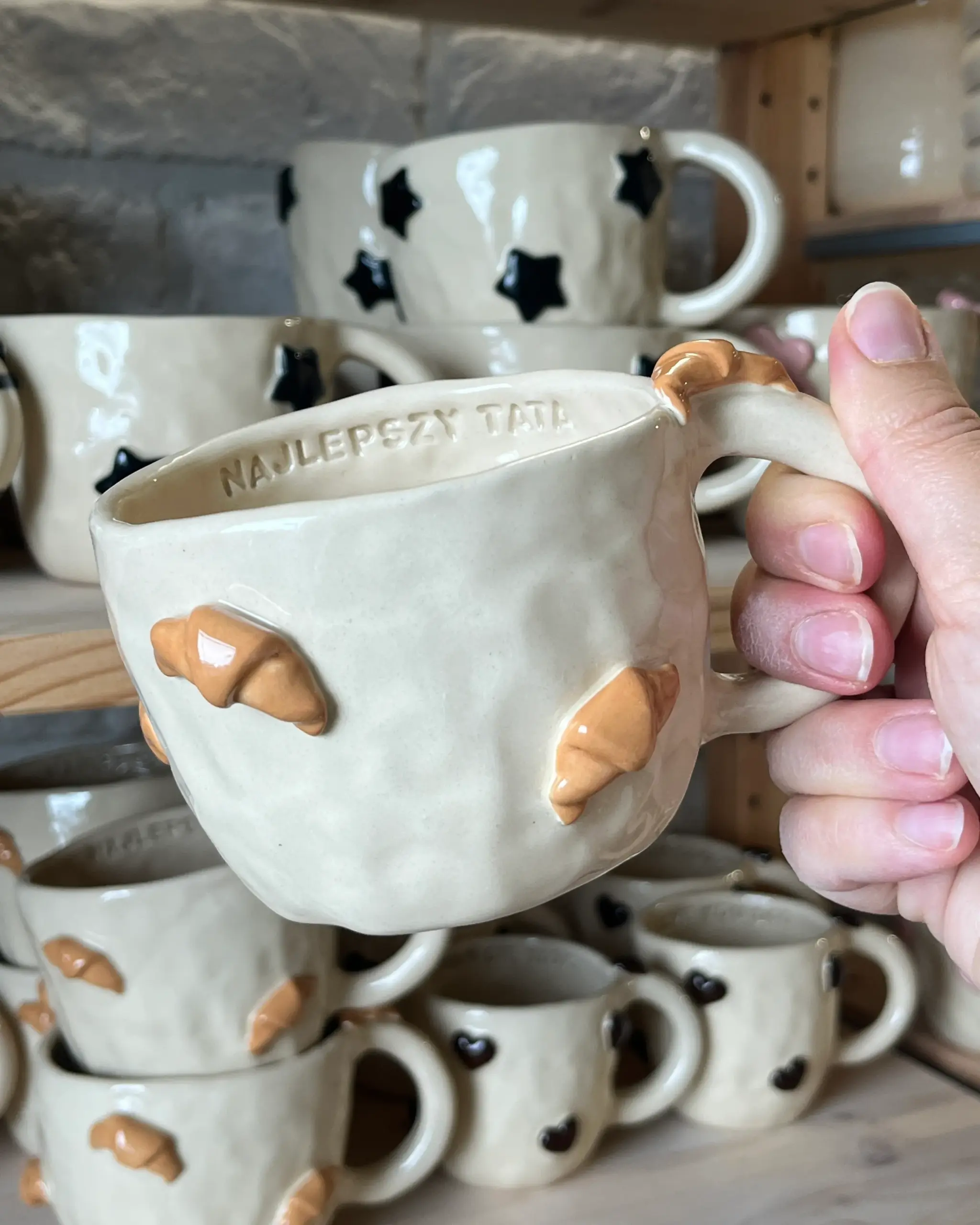 OUTLET! Kubek w Croissanty "Najlepszy Tata" - owalny
