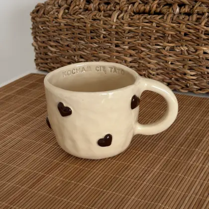OUTLET! Kubek w Serca "Kocham Cię Tato" - owalny